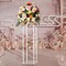 10x10" Acrylic Column Flower Stand Crystal Chains Geometric Wedding Centerpieces